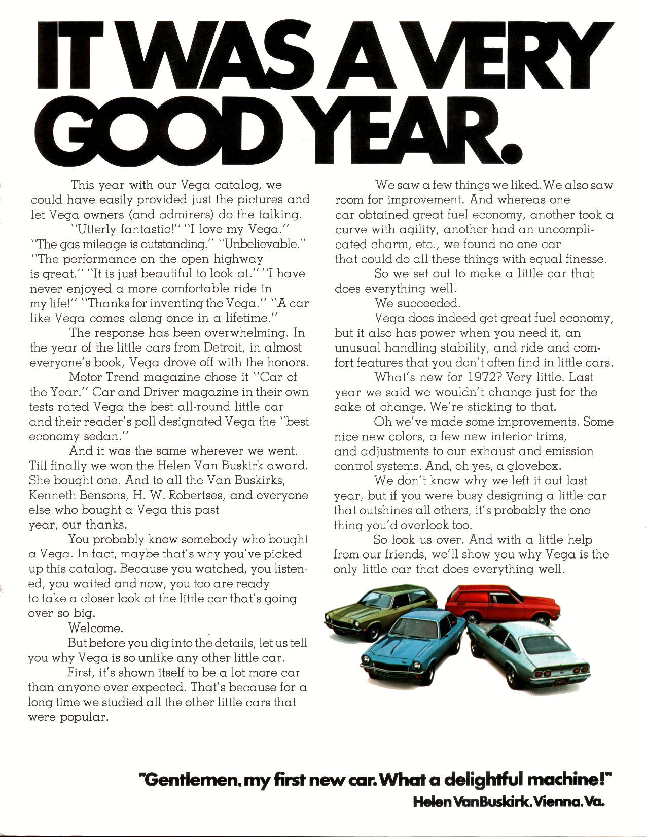 1972 Chevrolet Vega Brochure Page 12